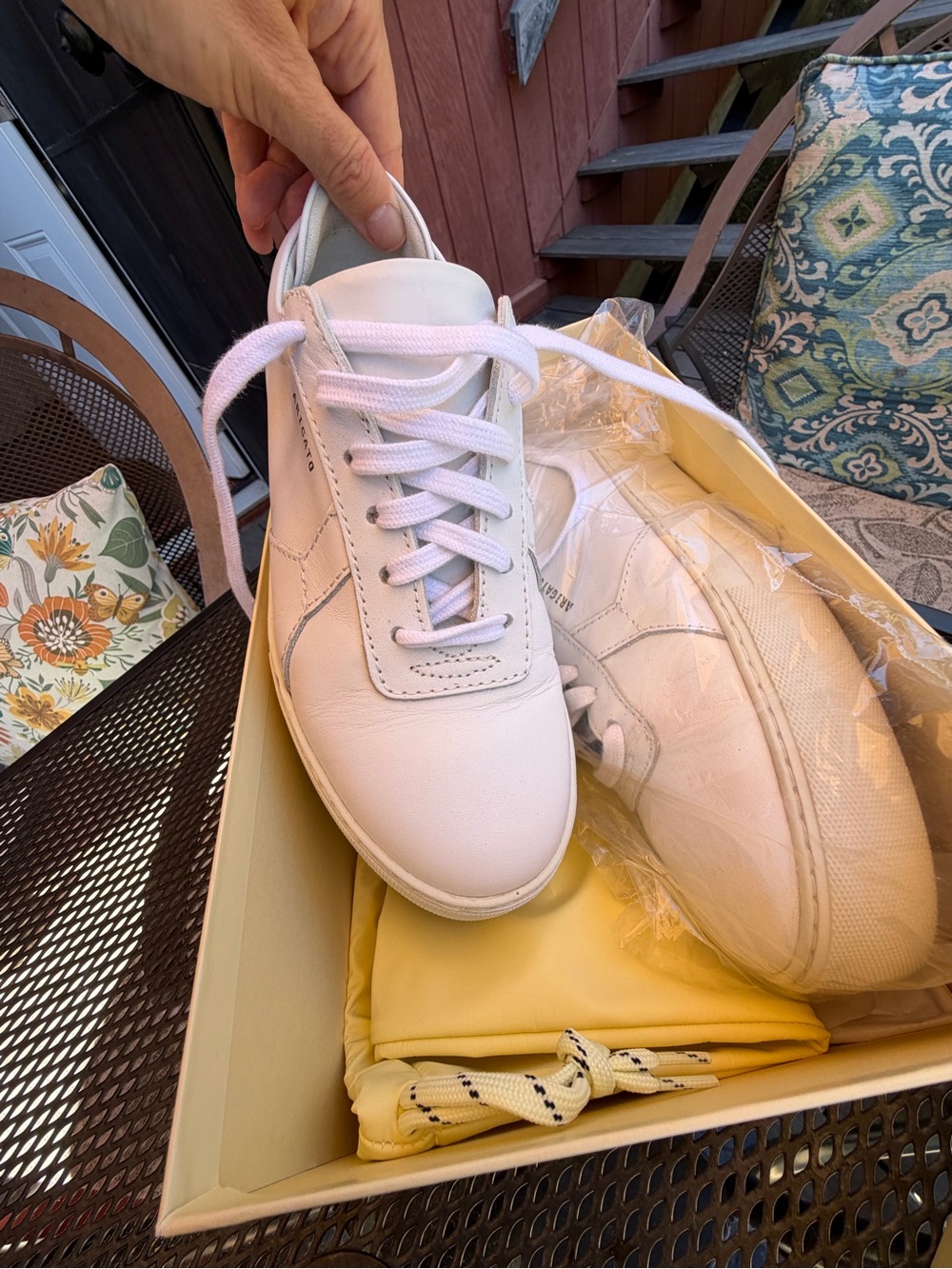 Axel Arigato White Leather Low-Top Sneakers - Picture 7 of 7